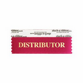 Distributor Award Ribbon w/ Gold Foil Print (4"x1 5/8")